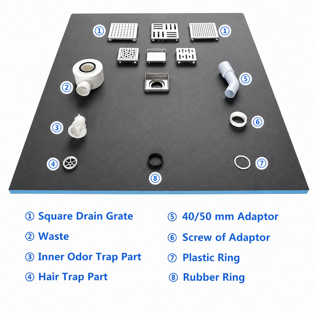 Sanyi XPS shower tray waterproof base detail