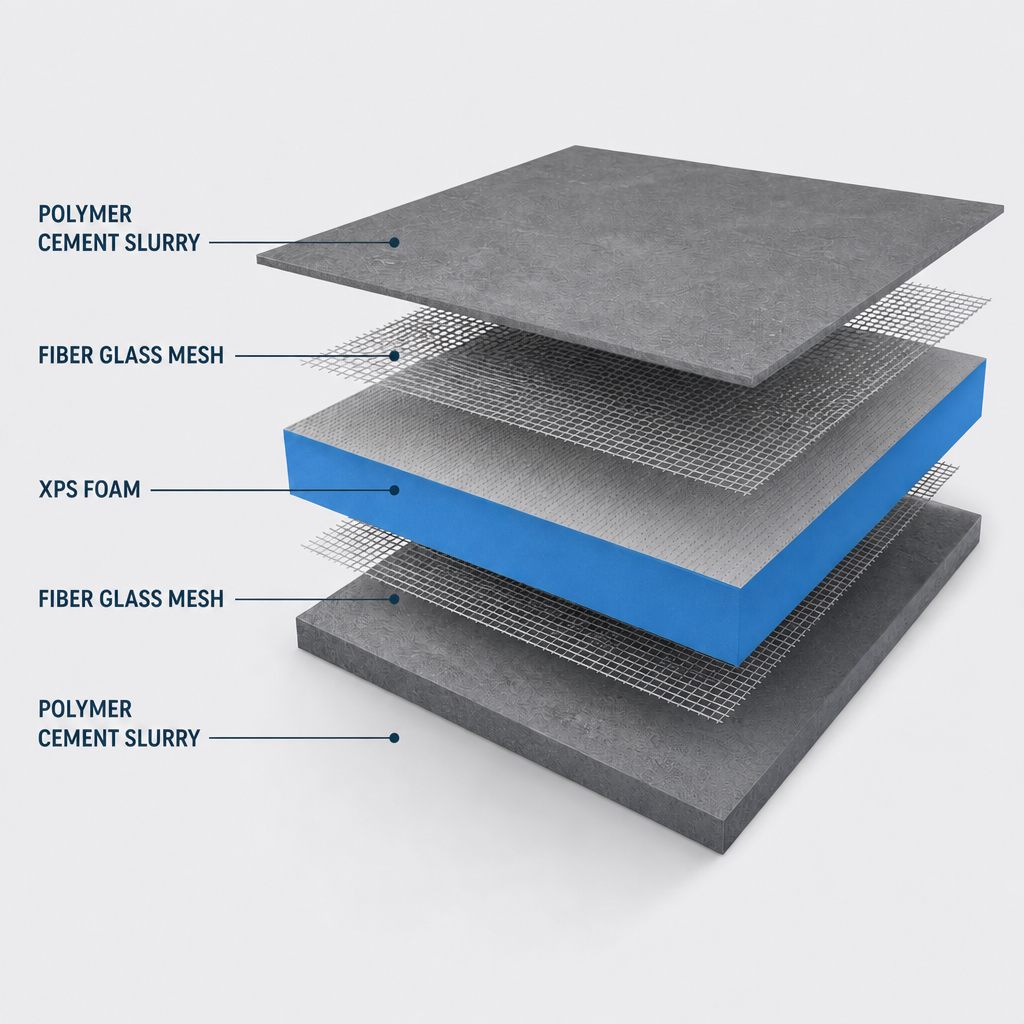 XPS tile backer board product and packaging display